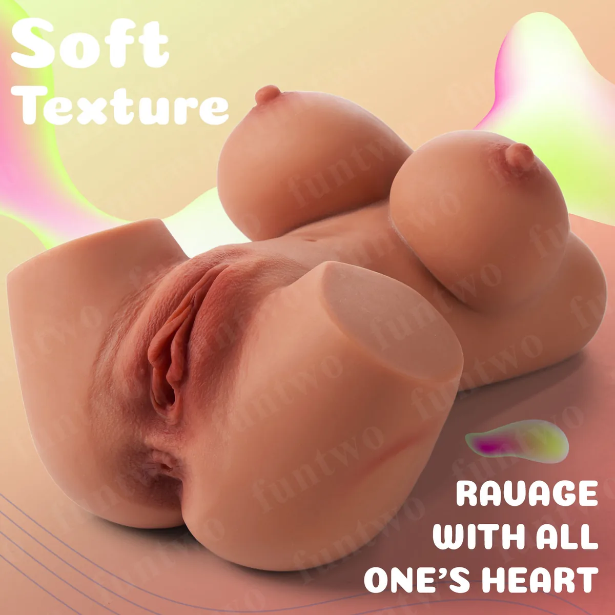 Compact Curvy TPE Butt & Hip Masturbator by LushForm — premium silicone half-body sex doll torso