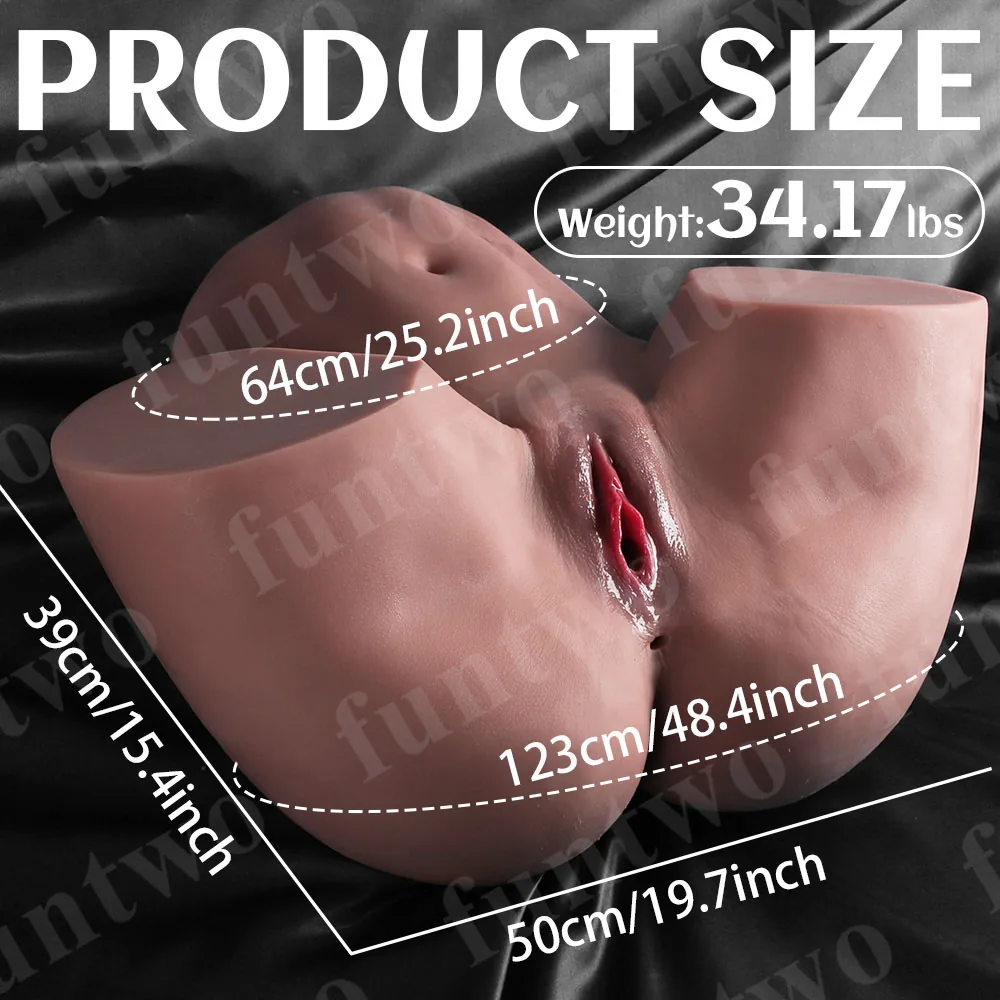 Grand Big-Ass TPE Torso Sex Doll (36 lb) by LushForm — premium silicone half-body sex doll torso