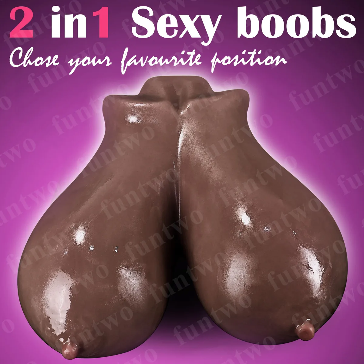 Tender-Breast TPE Masturbator — Deep Brown by LushForm — premium silicone half-body sex doll torso